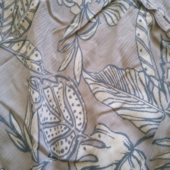 NWT Green and Taupe full length trapeze dress size 3X - Picture 6 of 7